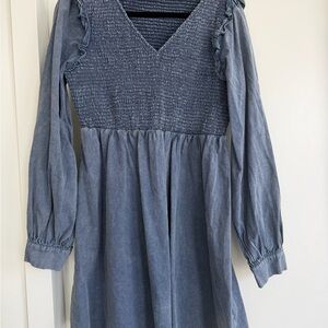 Long Sleeve Denim Dress